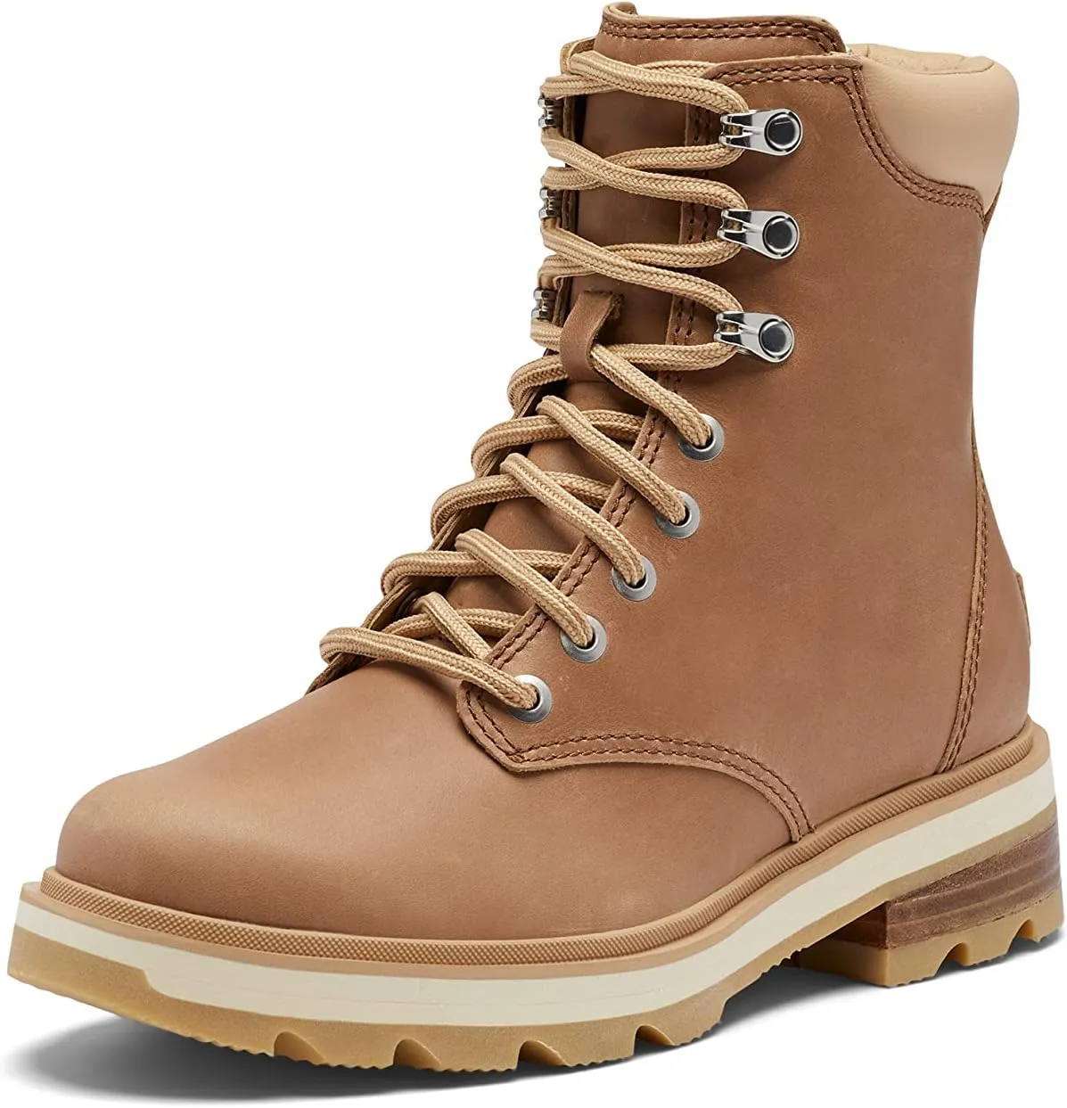 SOREL Women's Lennox Lace Waterproof Boots, Ceramic, Canoe, 9.5