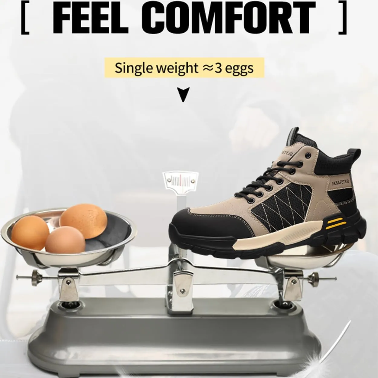 Steel Toe Boots for Men Women Safety Boots Indestructible Composite Toe Boots Lightweight Construction Steel Toe Shoes