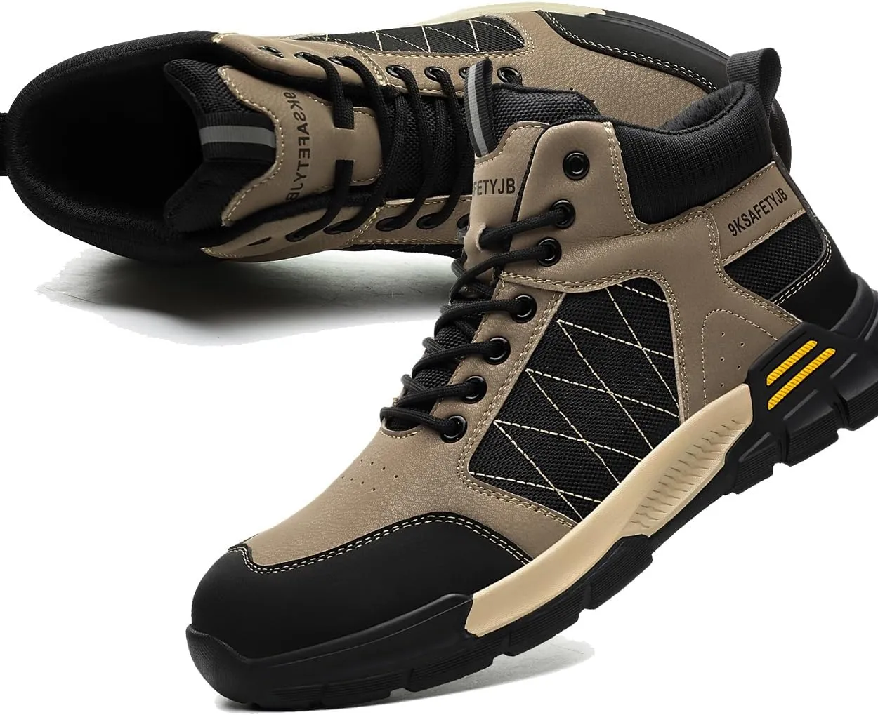 Steel Toe Boots for Men Women Safety Boots Indestructible Composite Toe Boots Lightweight Construction Steel Toe Shoes