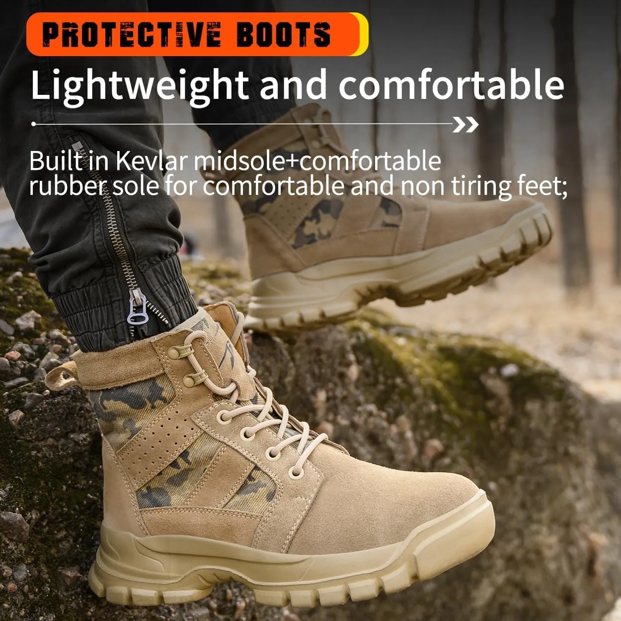 Steel Toe Shoes for Men Women Comfortable Fashion Safety Boots Lightweight Industrial & Construction Work Shoes