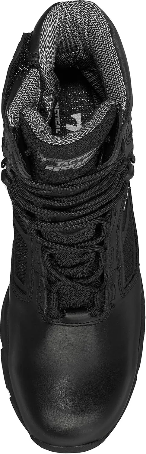 Tactical Research Chrome TR998Z WP CT 8 Waterproof Black Tactical Boots for Men with Zipper - Featuring Composite Safety Toe, BBP Membrane, and StreetNav Traction Outsole