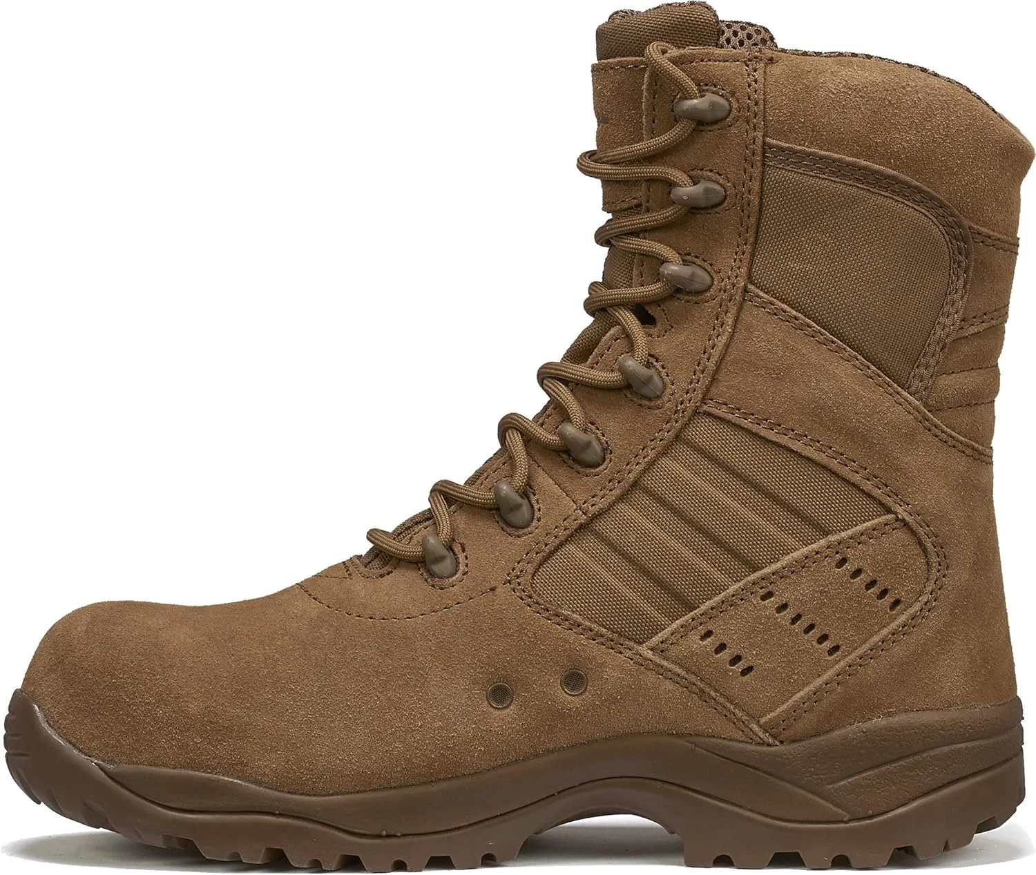Tactical Research Guardian TR536 CT 8 Inch Hot Weather Lightweight Composite Toe Combat Boots for Men - AR 670-1/AFI 36-2903 Coyote Brown Leather and Nylon with 100% Rubber Outsole