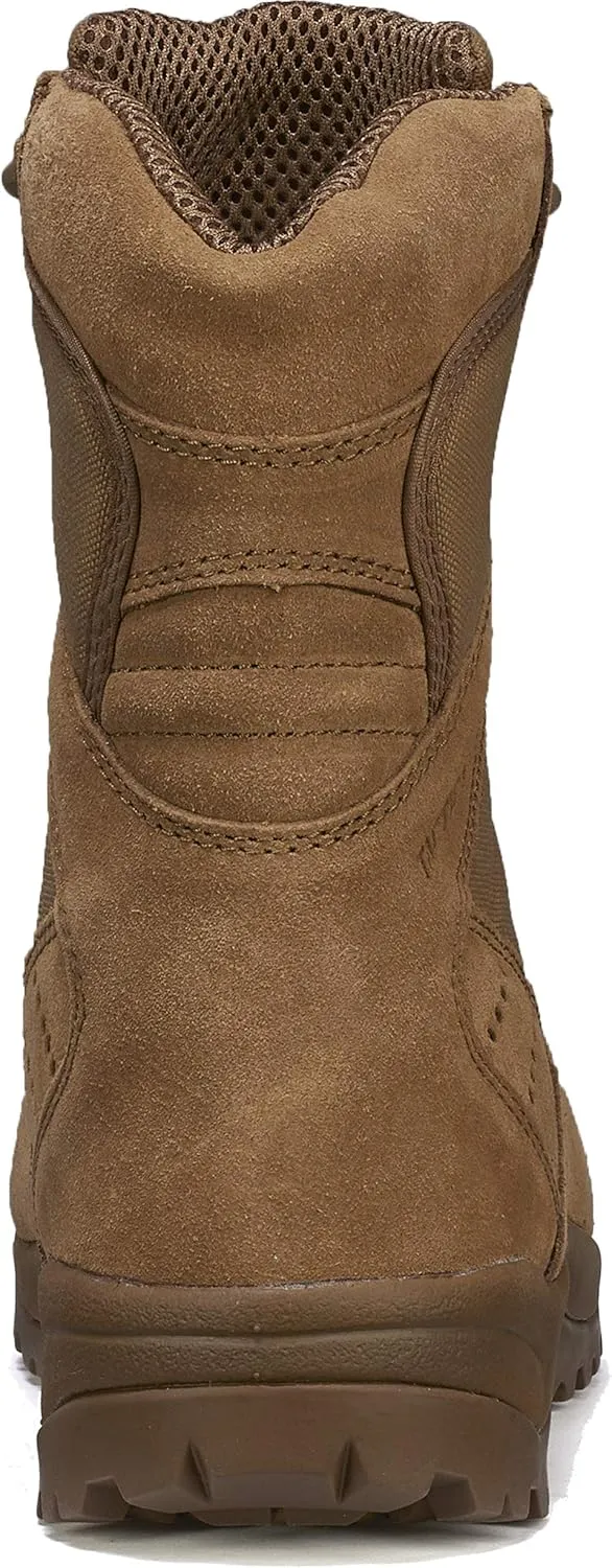Tactical Research Guardian TR536 CT 8 Inch Hot Weather Lightweight Composite Toe Combat Boots for Men - AR 670-1/AFI 36-2903 Coyote Brown Leather and Nylon with 100% Rubber Outsole