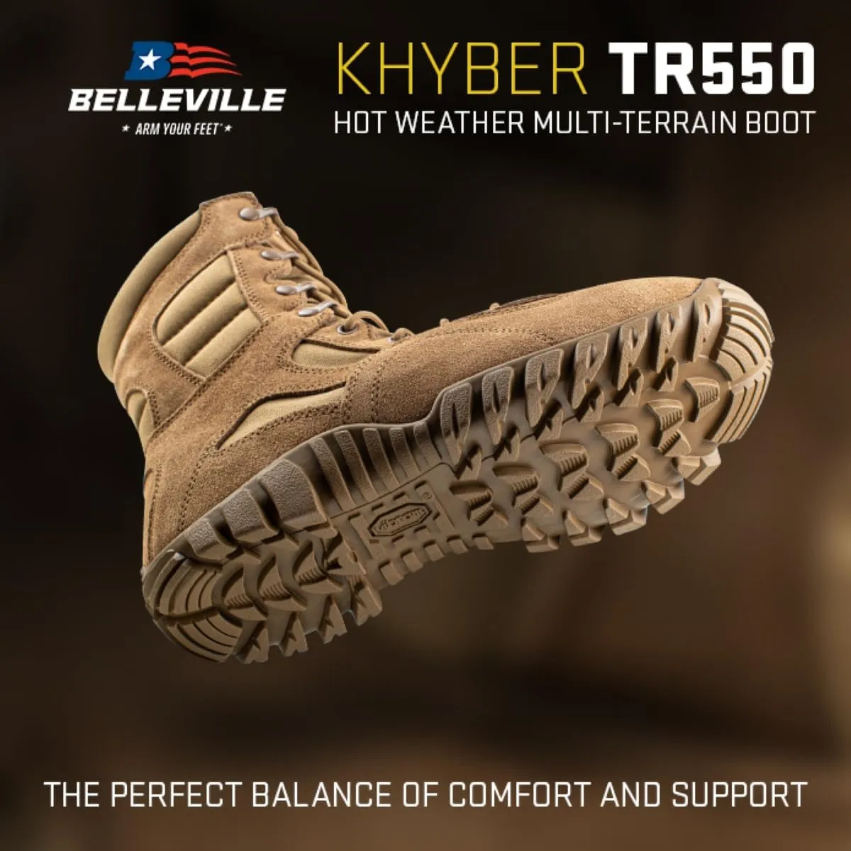 TACTICAL RESEARCH Khyber TR550 8 Army OCP ACU Lightweight Hot Weather Mountain Hybrid Combat Boots For Men - Coyote Brown Cattlehide Leather and Nylon Military Boots