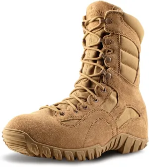 TACTICAL RESEARCH Khyber TR550 8 Army OCP ACU Lightweight Hot Weather Mountain Hybrid Combat Boots For Men - Coyote Brown Cattlehide Leather and Nylon Military Boots