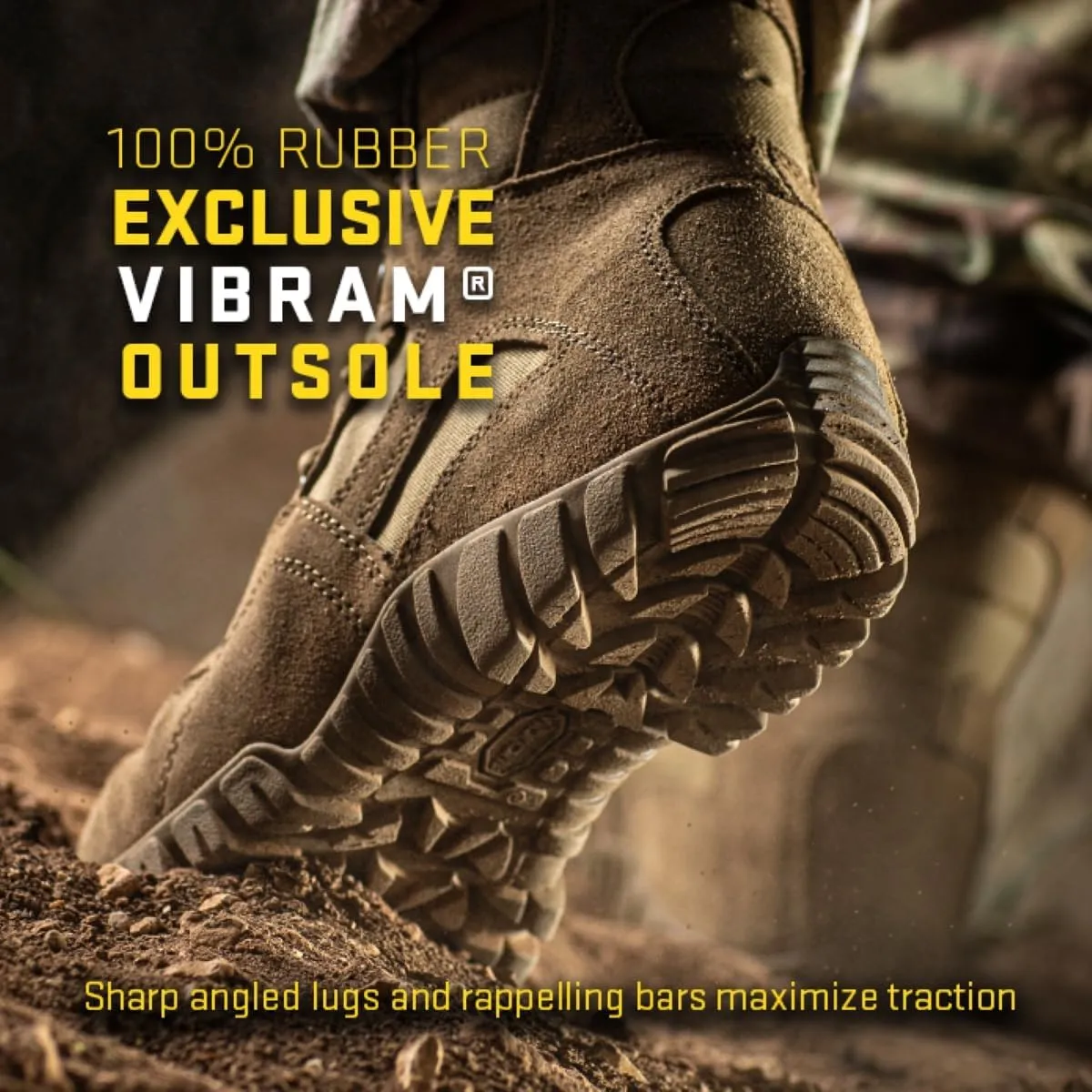 TACTICAL RESEARCH Khyber TR550 8 Army OCP ACU Lightweight Hot Weather Mountain Hybrid Combat Boots For Men - Coyote Brown Cattlehide Leather and Nylon Military Boots