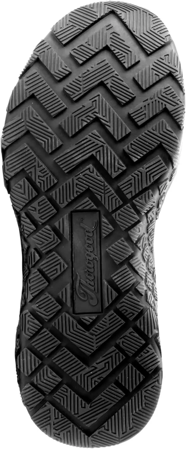 Thorogood T800 6 Side-Zip Composite Toe Work Boots for Men Featuring Durable Black Non-Metallic Knit Upper with Shock Absorbing Midsole and Slip-Resistant Outsole; EH Rated