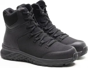 Thorogood T800 6 Side-Zip Composite Toe Work Boots for Men Featuring Durable Black Non-Metallic Knit Upper with Shock Absorbing Midsole and Slip-Resistant Outsole; EH Rated