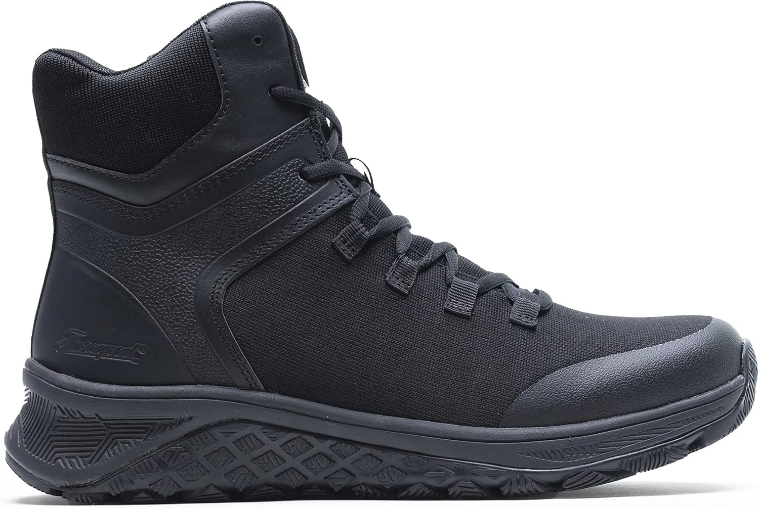 Thorogood T800 6 Side-Zip Composite Toe Work Boots for Men Featuring Durable Black Non-Metallic Knit Upper with Shock Absorbing Midsole and Slip-Resistant Outsole; EH Rated