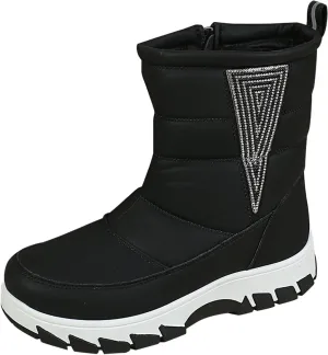 Toddler Girls Warm Snow Boots Kid Outdoor Insulated Winter Boot with Side Zipper Winter Walking Shoes for Men
