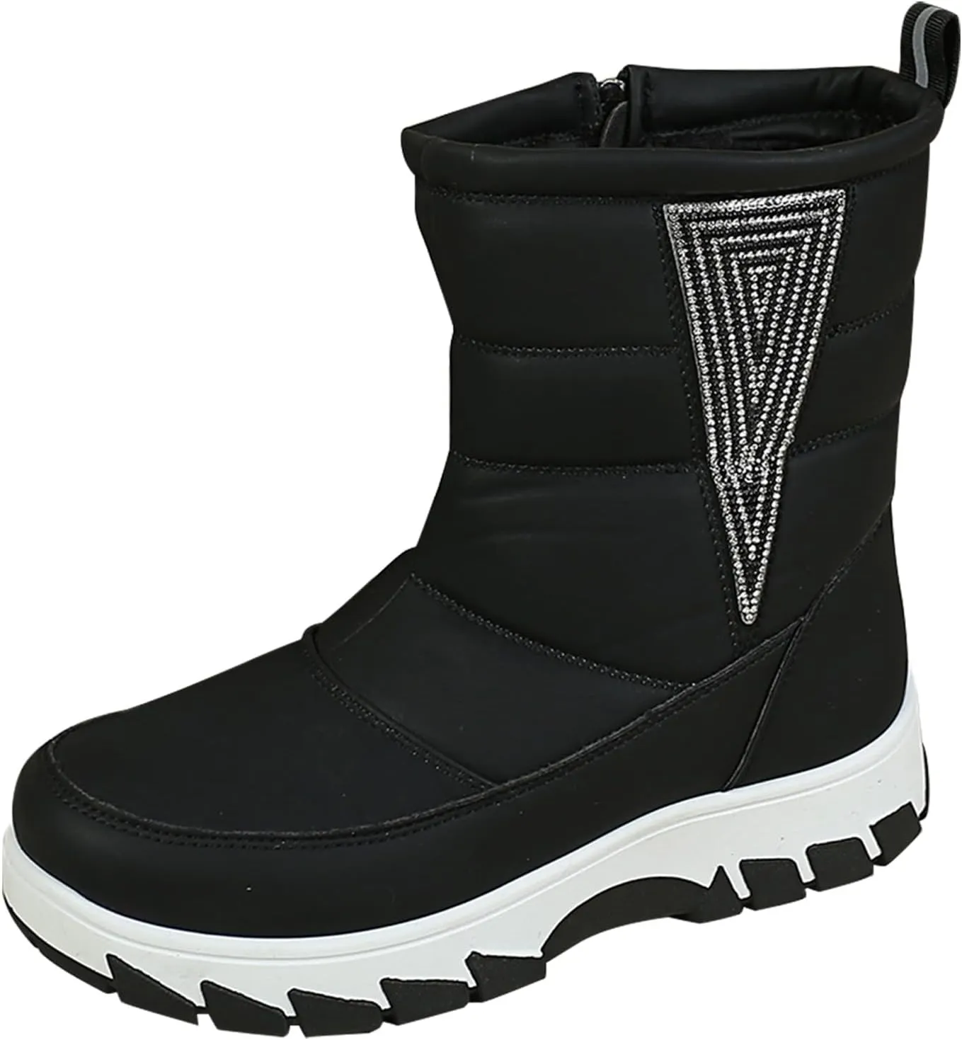 Toddler Girls Warm Snow Boots Kid Outdoor Insulated Winter Boot with Side Zipper Winter Walking Shoes for Men