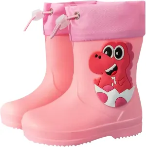 Toddler Rain Boots Baby Kids Easy-on Rain Shoes Children Waterproof Shoes for Boys Girls Toddler Rain Boots Size 7