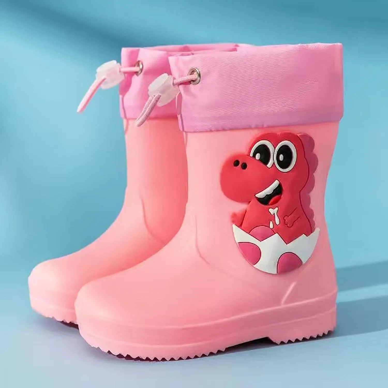 Toddler Rain Boots Baby Kids Easy-on Rain Shoes Children Waterproof Shoes for Boys Girls Toddler Rain Boots Size 7