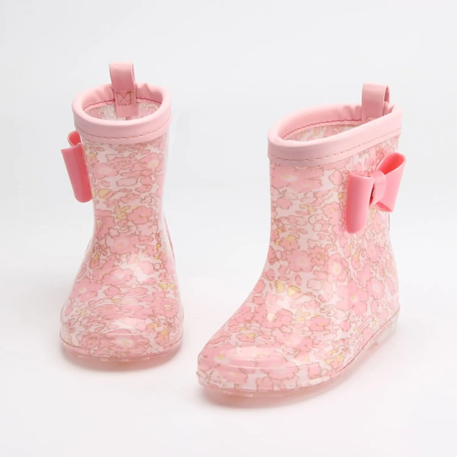 Toddler Rain Boots With Cute Bow Kids Waterproof Rubber Boots For Girls Boys Camouflage Rain Boots For Girls Short