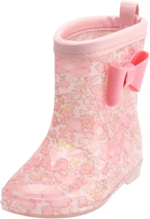 Toddler Rain Boots With Cute Bow Kids Waterproof Rubber Boots For Girls Boys Camouflage Rain Boots For Girls Short
