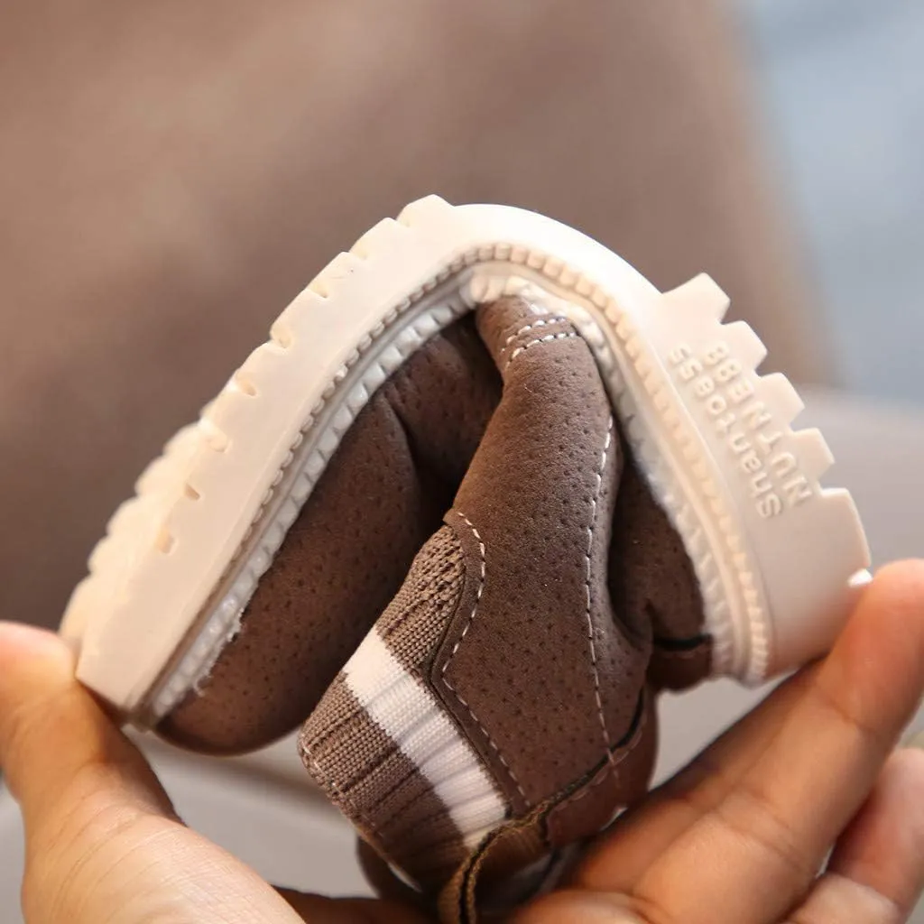 Toddler Winter Shoes Little Boys Girls Snow Boots Fleece Lined Lace Up Elastic Ankle Boots Baby Warm Walking Shoes