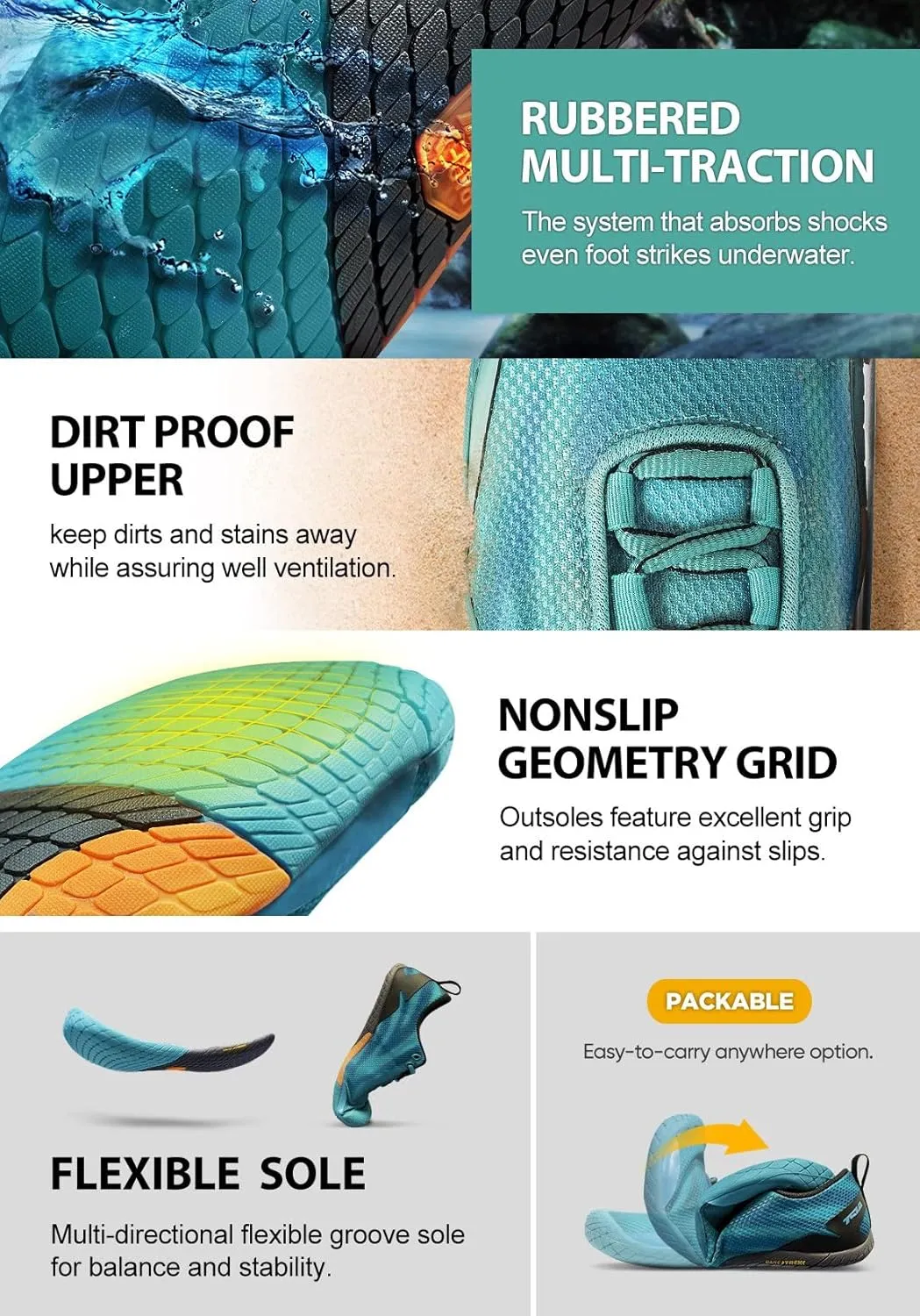 TSLA Women's Trail Running Shoes, Lightweight Zero Drop Barefoot, Non-Slip Outdoor Minimalist Shoes