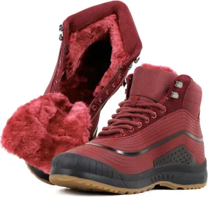 ulogu Snow Boots for Men WomenInsulated Waterproof Fur Lined BootiesNon Slip Lightweight Winter Shoes