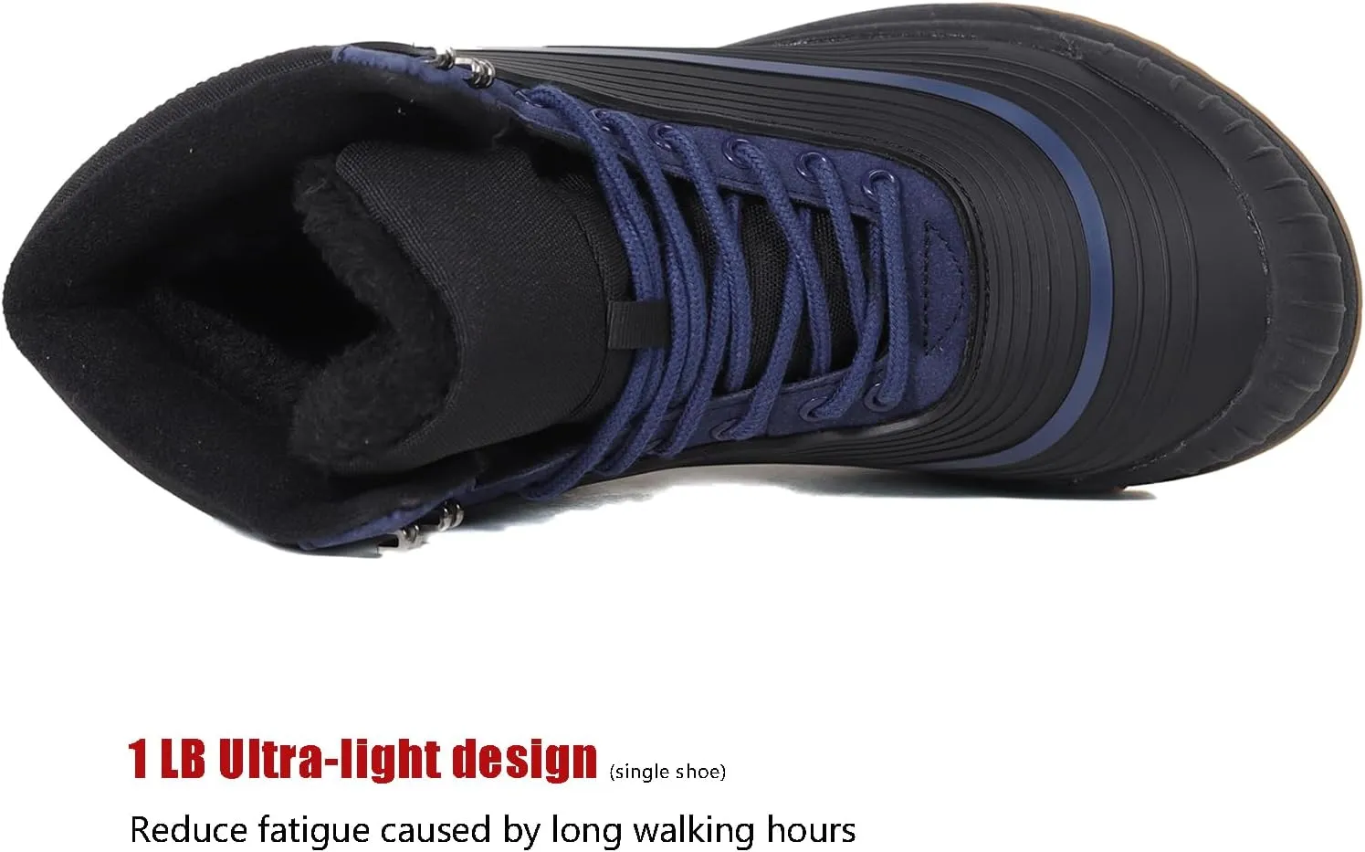 ulogu Snow Boots for Men WomenInsulated Waterproof Fur Lined BootiesNon Slip Lightweight Winter Shoes