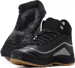 ulogu Snow Boots for Men WomenInsulated Waterproof Fur Lined BootiesNon Slip Lightweight Winter Shoes
