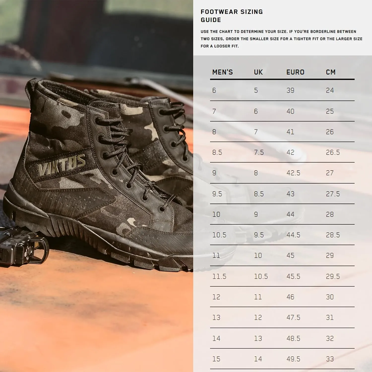 VIKTOS Men's Johnny Combat MC Tactical Boots with Rubber Heel & Toe | Durable Nylon Water-Resistant Outdoor Tactical Footwear