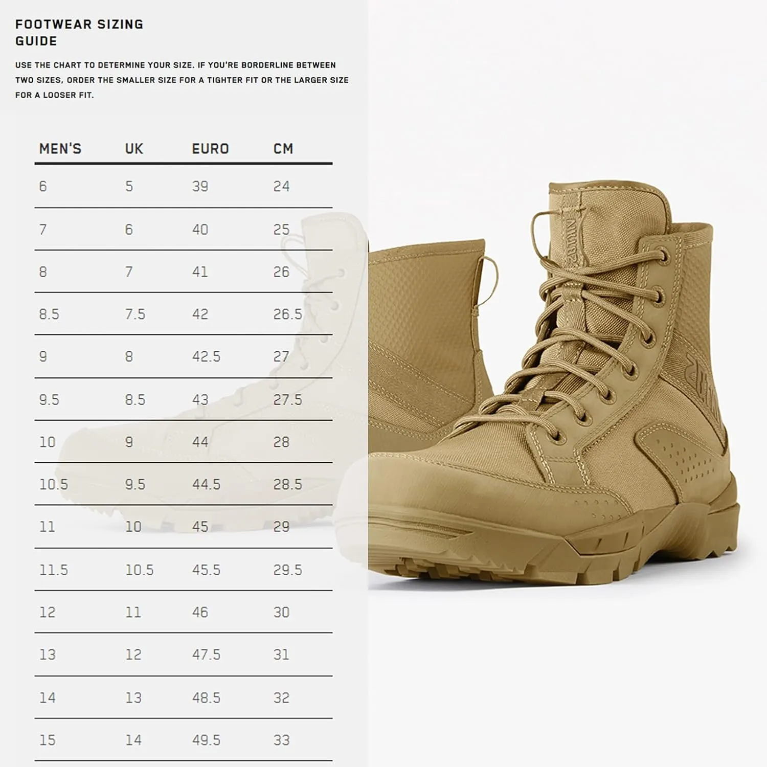 VIKTOS Men's Johnny Combat OPS Tactical Boots| Lightweight Water-Resistant Mid-Height Combat Boots with High-Volume Forefoot