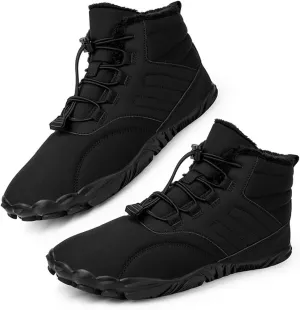 Walking Snow Boots Men, Men Winter Lightweight Wide Fit Fleece Lined Ankle Mid Calf Snow Boots, Outdoor Anti Slip Waterproof Winter Boots, for Lightweight Outdoor Athletic