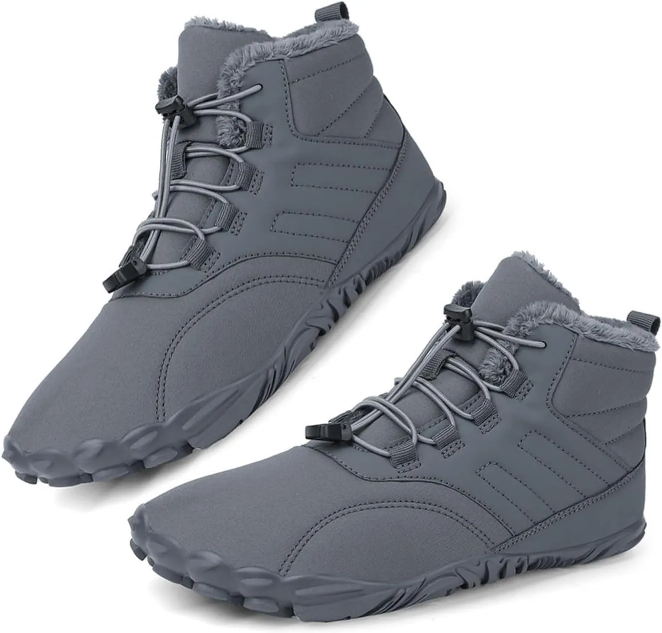 Walking Snow Boots Men, Men Winter Lightweight Wide Fit Fleece Lined Ankle Mid Calf Snow Boots, Outdoor Anti Slip Waterproof Winter Boots, for Lightweight Outdoor Athletic