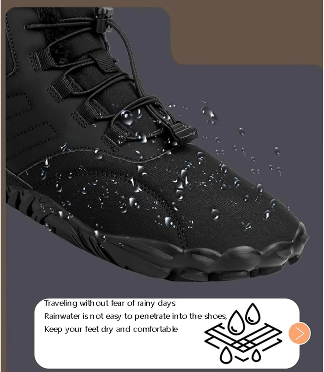 Walking Snow Boots Men, Men Winter Lightweight Wide Fit Fleece Lined Ankle Mid Calf Snow Boots, Outdoor Anti Slip Waterproof Winter Boots, for Lightweight Outdoor Athletic