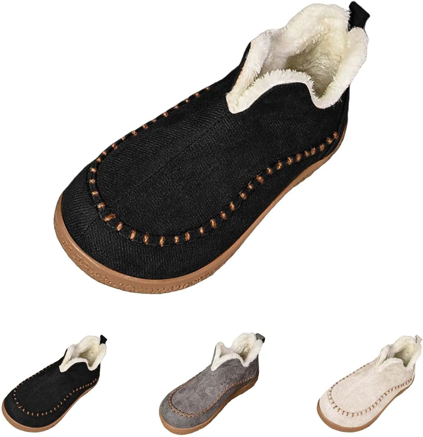 Warm Snow Boots for Women Plush Lined Comfortable Womens Boots Casual Slip On Winter Waterproof Booties Outdoor
