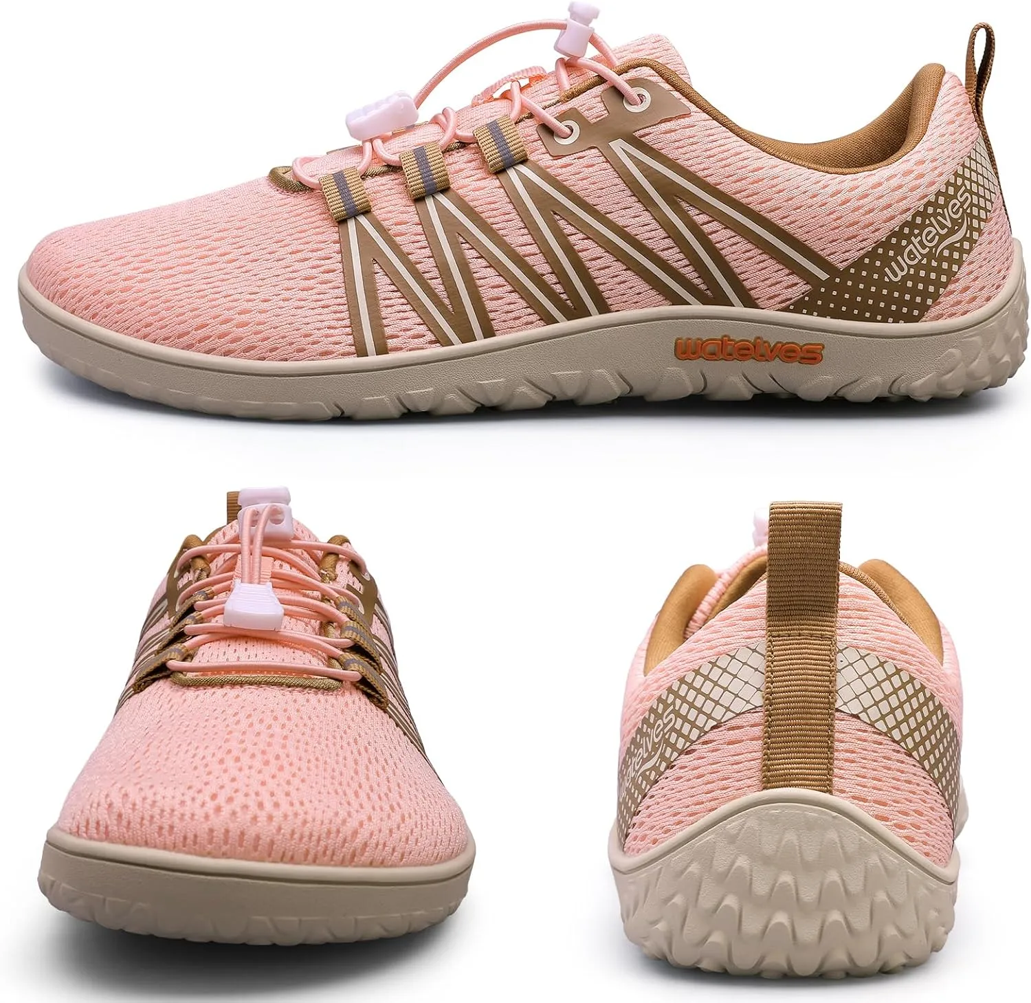 WateLves Barefoot Shoes Mens Womens Minimalist Wide Toe Box Zero Drop Trail Running Shoes Walking Cross Training Hiking