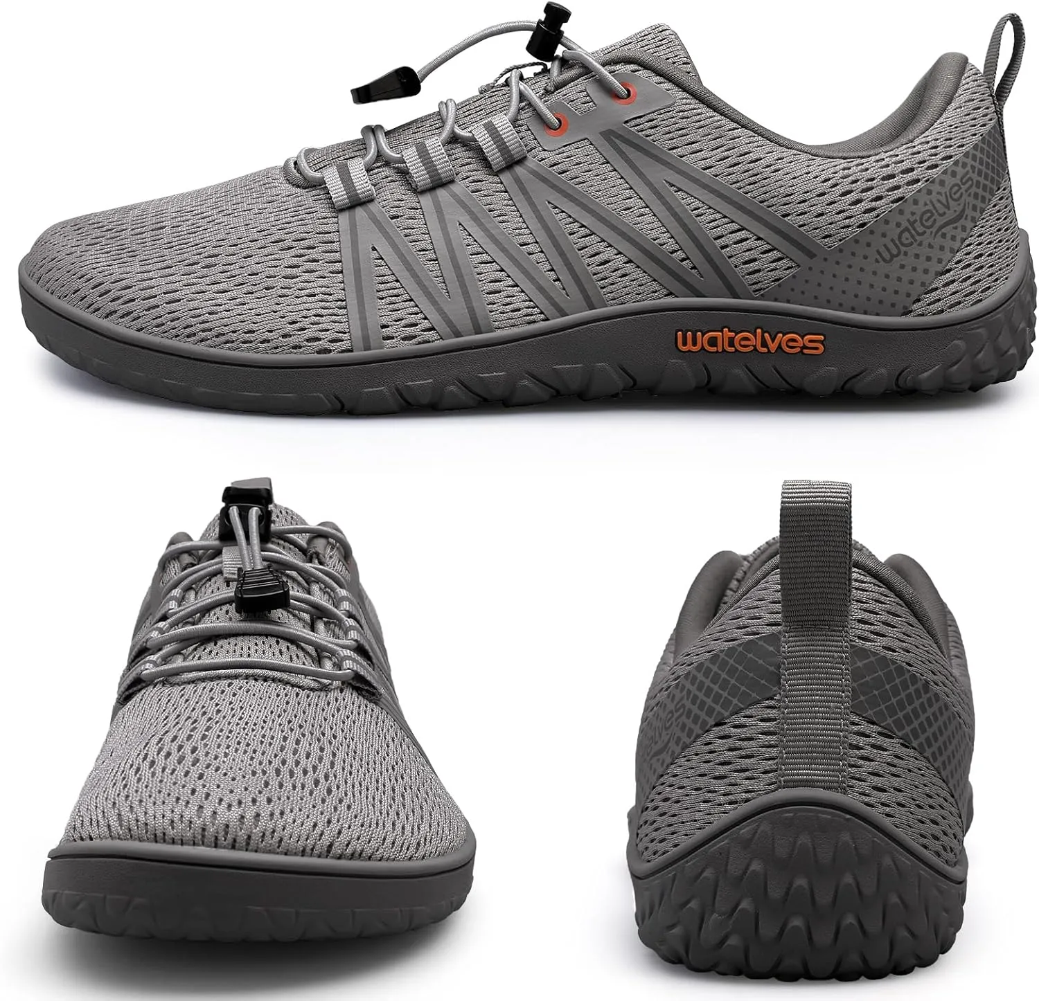 WateLves Barefoot Shoes Mens Womens Minimalist Wide Toe Box Zero Drop Trail Running Shoes Walking Cross Training Hiking