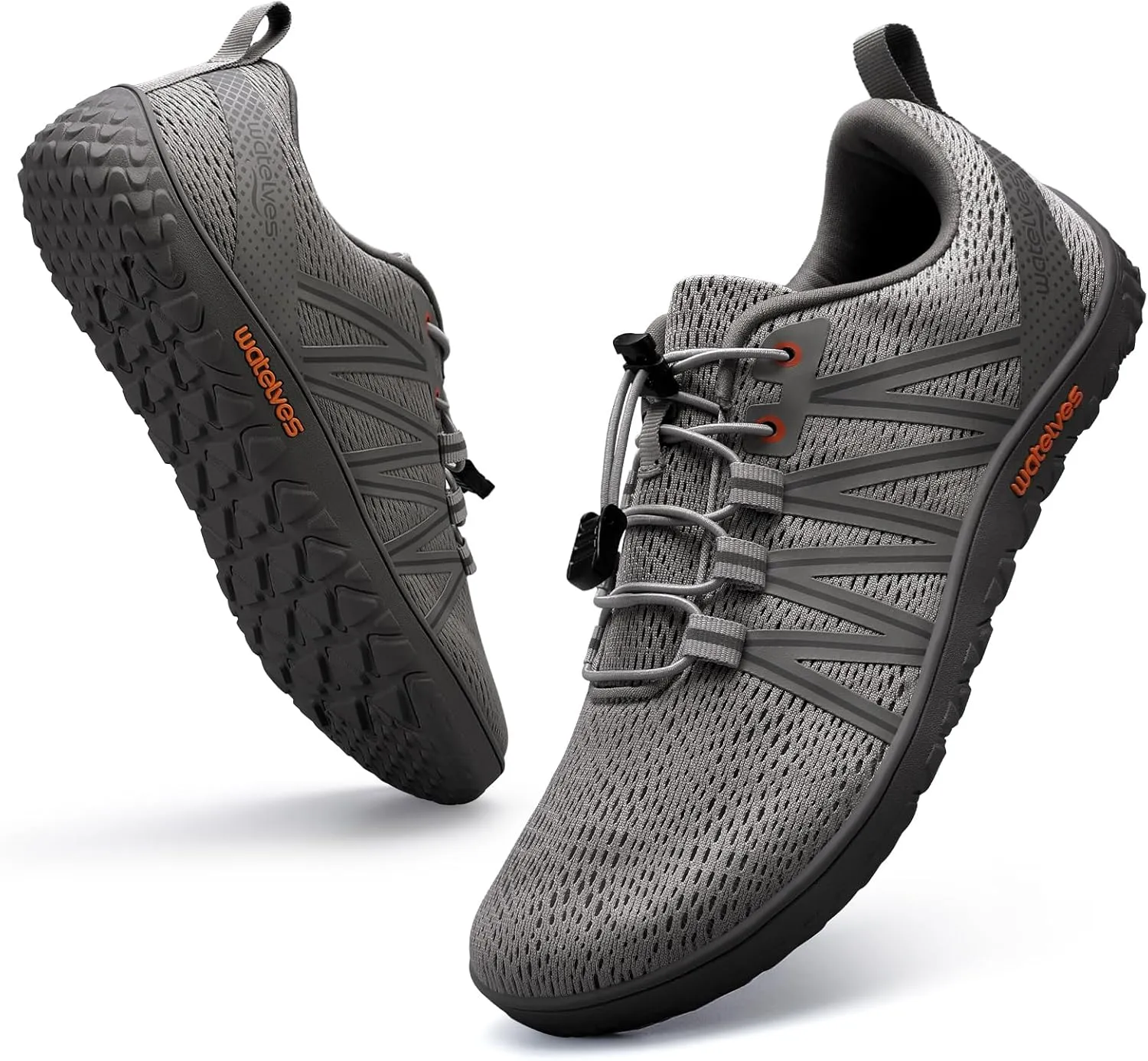 WateLves Barefoot Shoes Mens Womens Minimalist Wide Toe Box Zero Drop Trail Running Shoes Walking Cross Training Hiking