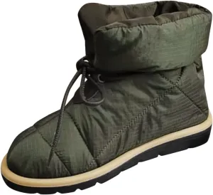 Water Proof Insulated Boots for Women Flat Bottom Non Slip Snow Boots Lace Up Winter Boots Rain and Snow Boots