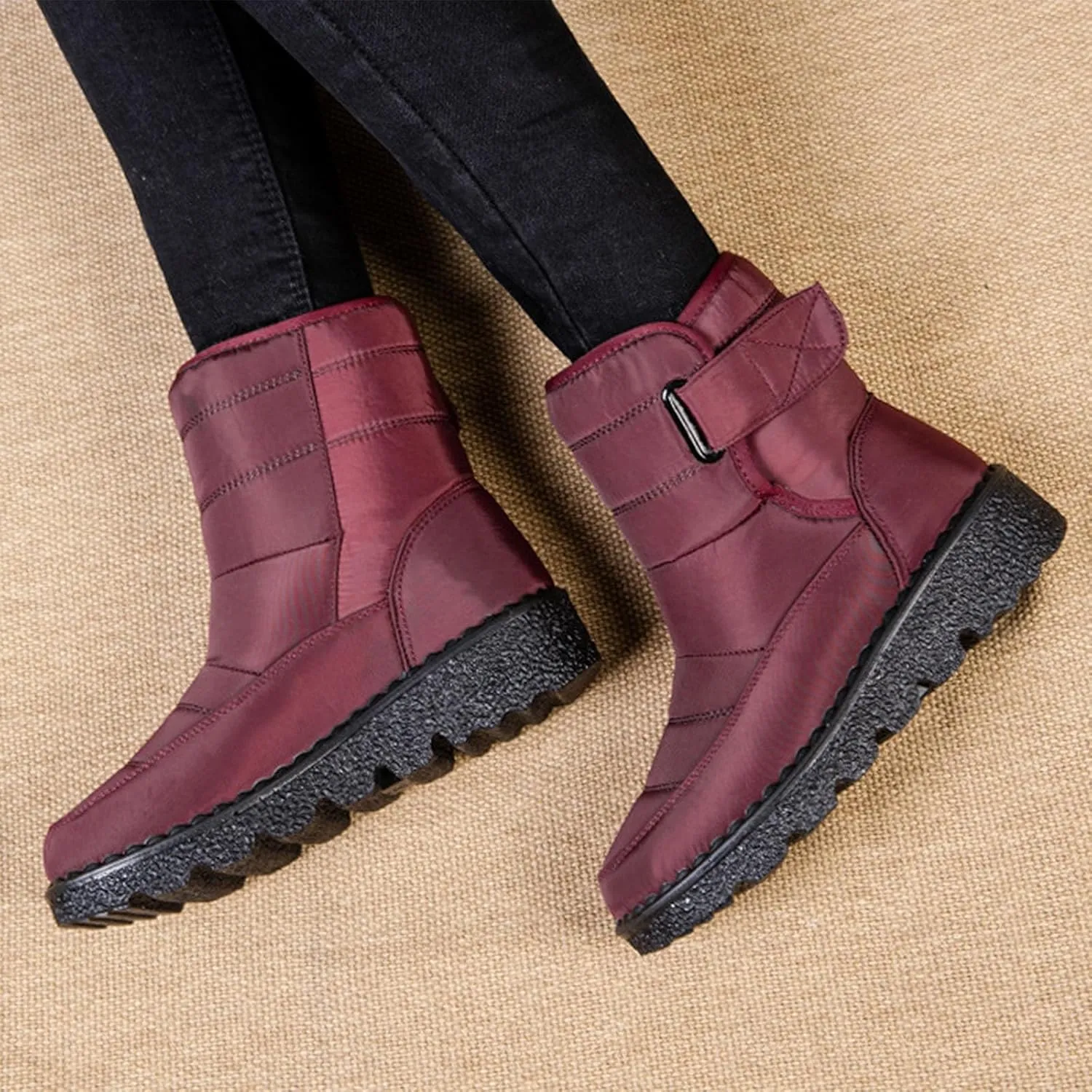 Water Proof Insulated Snow Boots for Women Thickened Warm Fleece Winter Boots Outdoor Non Slip Walking Boots