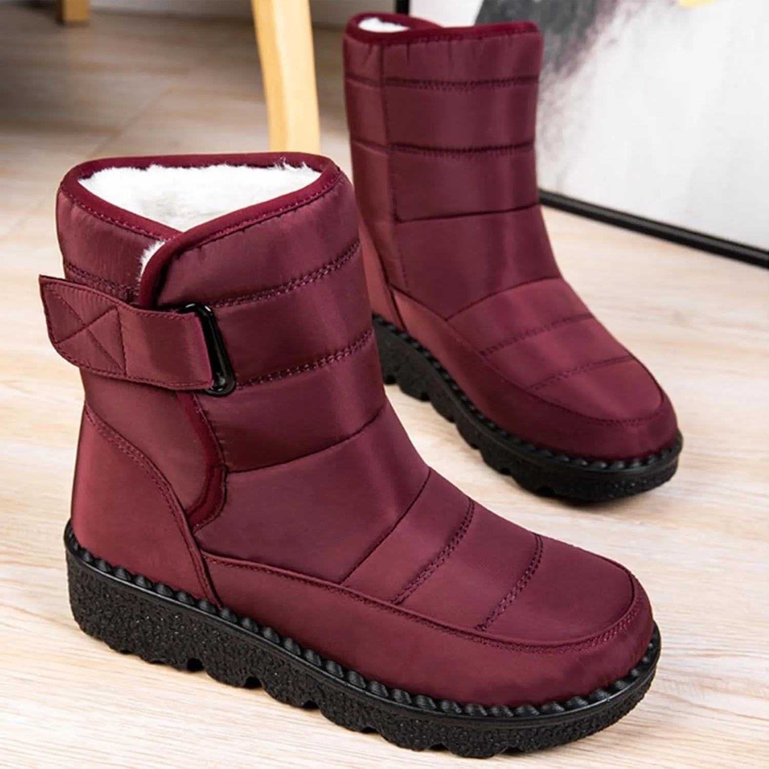 Water Proof Insulated Snow Boots for Women Thickened Warm Fleece Winter Boots Outdoor Non Slip Walking Boots