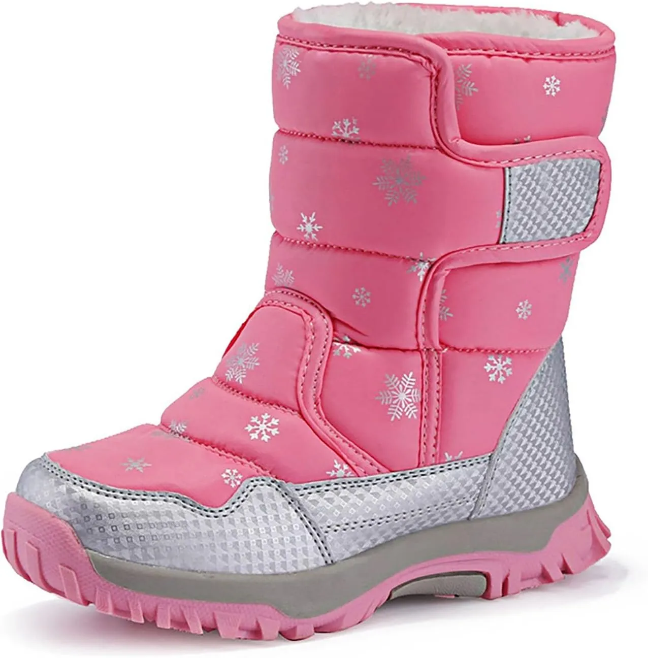 Water-Proof Kids Snow Boots Girls Boys Toddlers Insulated Warm Fleece Lined Winter Outdoor Comfortable Padded Boot