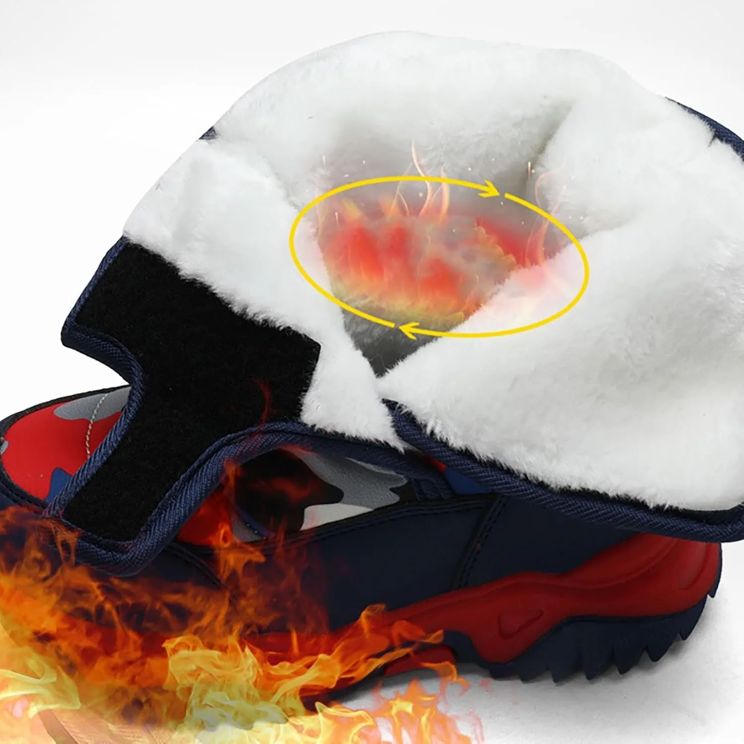Water-Proof Kids Snow Boots Girls Boys Toddlers Insulated Warm Fleece Lined Winter Outdoor Comfortable Padded Boot