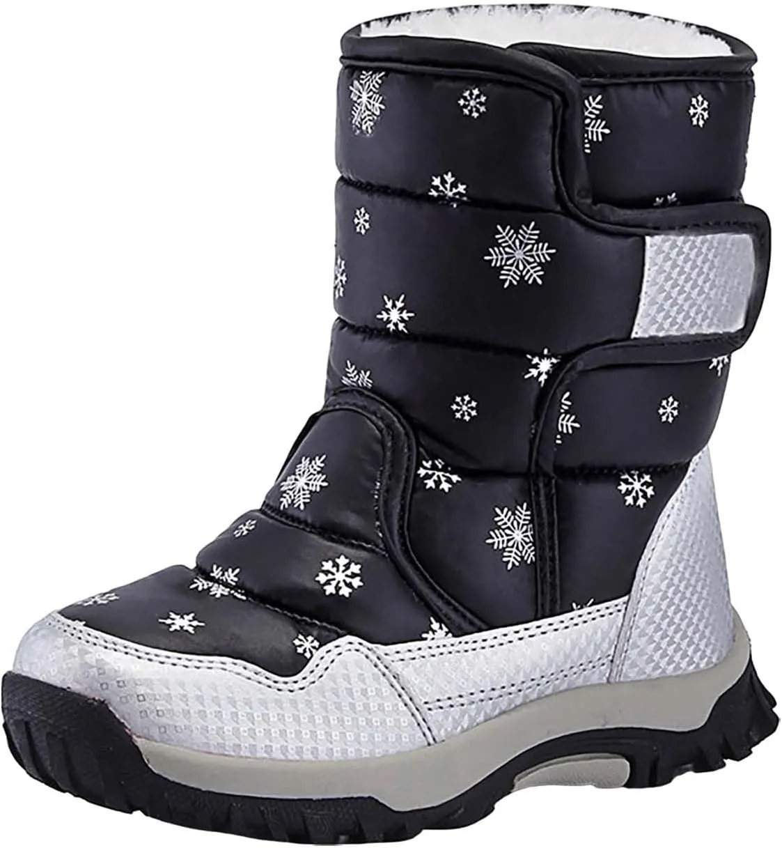Water-Proof Kids Snow Boots Girls Boys Toddlers Insulated Warm Fleece Lined Winter Outdoor Comfortable Padded Boot