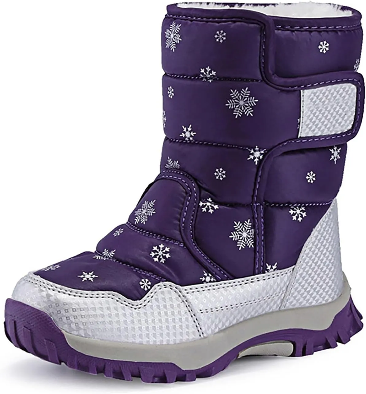 Water-Proof Kids Snow Boots Girls Boys Toddlers Insulated Warm Fleece Lined Winter Outdoor Comfortable Padded Boot