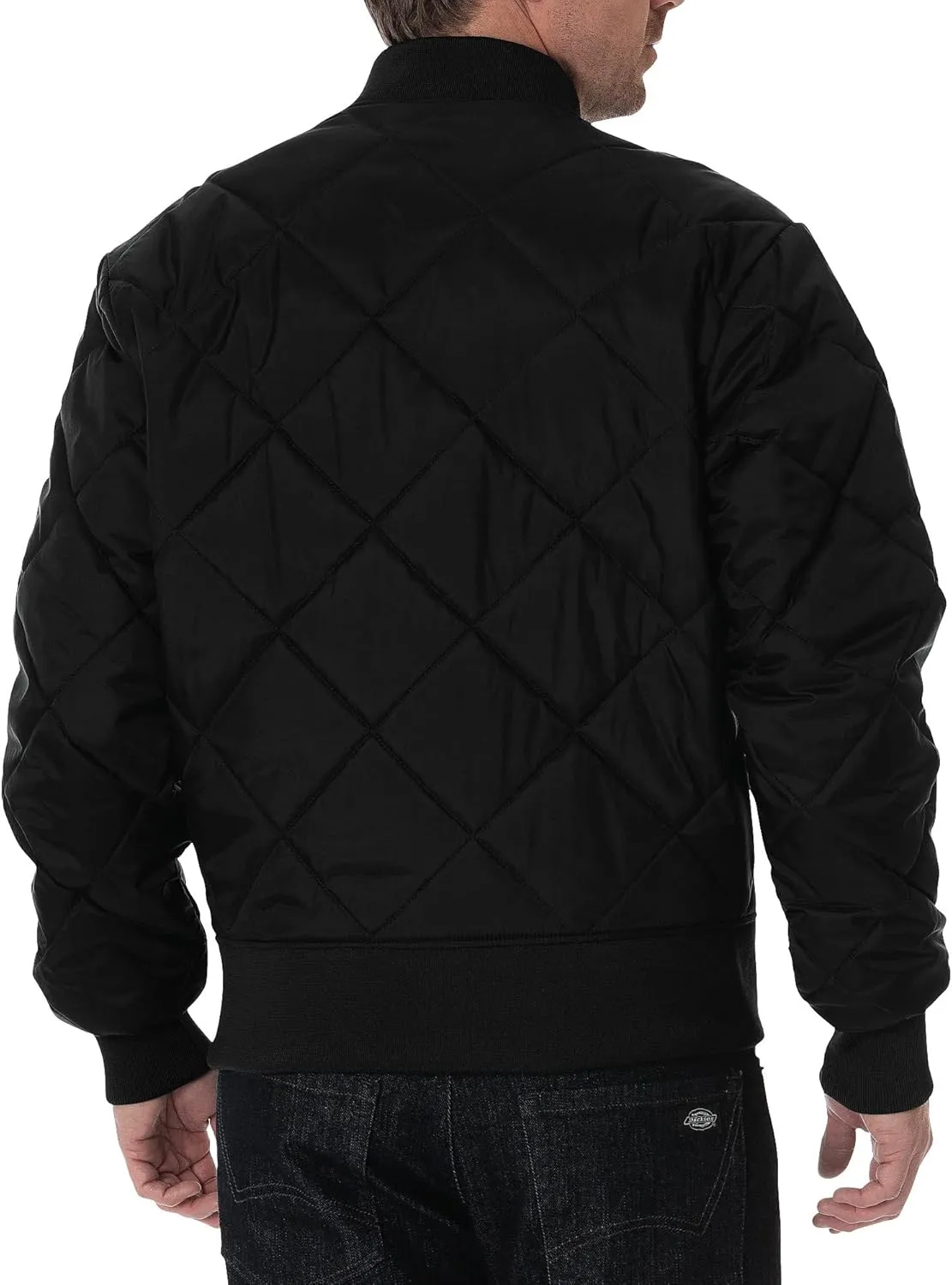 Water Resistant Diamond Quilted Nylon Jacket
