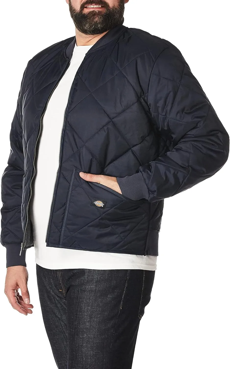 Water Resistant Diamond Quilted Nylon Jacket