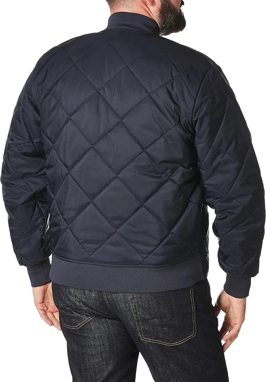 Water Resistant Diamond Quilted Nylon Jacket