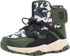 Waterproof Kids Snow Boots Toddlers Insulated Warm Fleece Lined Winter Boots Girls Lace U Boots Size 5 Big Girls