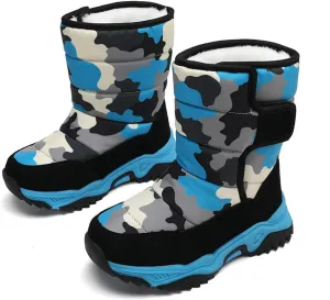 Waterproof Kids Snow Camouflage Boots Girls Toddlers Insulated Warm Fleece Lined Winter Snow Boots Boys Little Kid