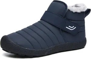 Waterproof Winter Boots Men,Casual Lightweight Cold-Weather Warm Snow Boots for Men,Comfortable Slip Resistant Fur Lined Winter Sneakers for Men