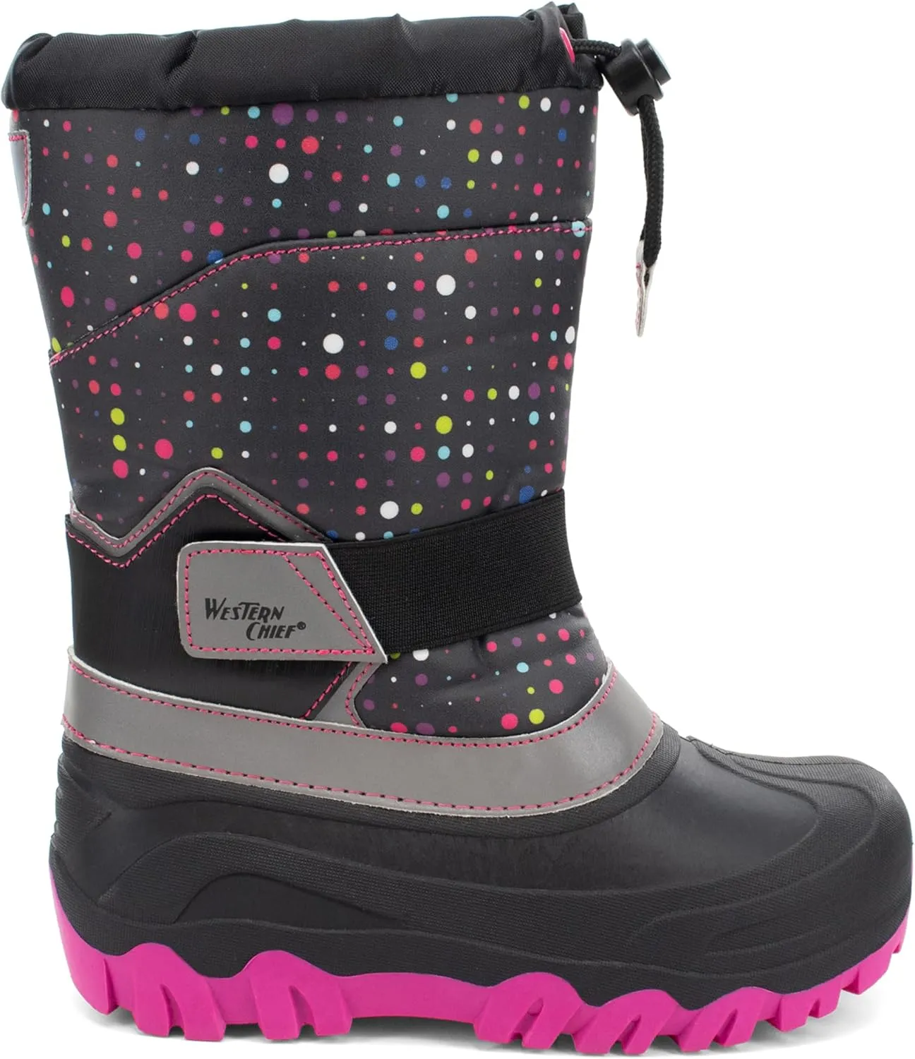 Western Chief Kids Blizzard Youth Snow Boots  Waterproof, Insulated, Warm, & Reflective Winter Boots for Girls & Boys  Cold Weather Snow Boots for Kids