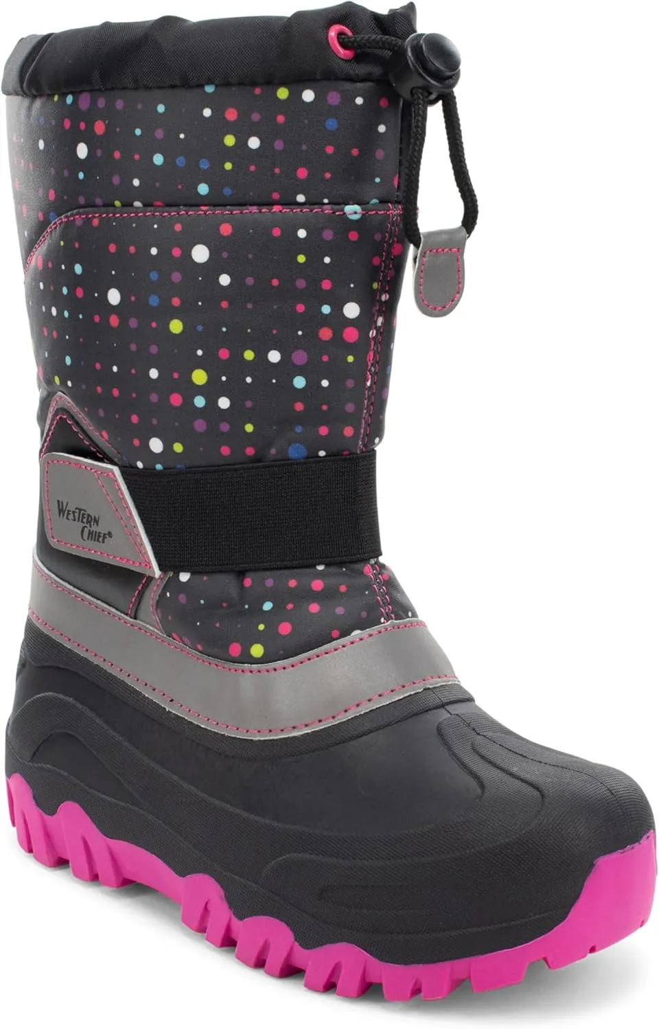 Western Chief Kids Blizzard Youth Snow Boots  Waterproof, Insulated, Warm, & Reflective Winter Boots for Girls & Boys  Cold Weather Snow Boots for Kids
