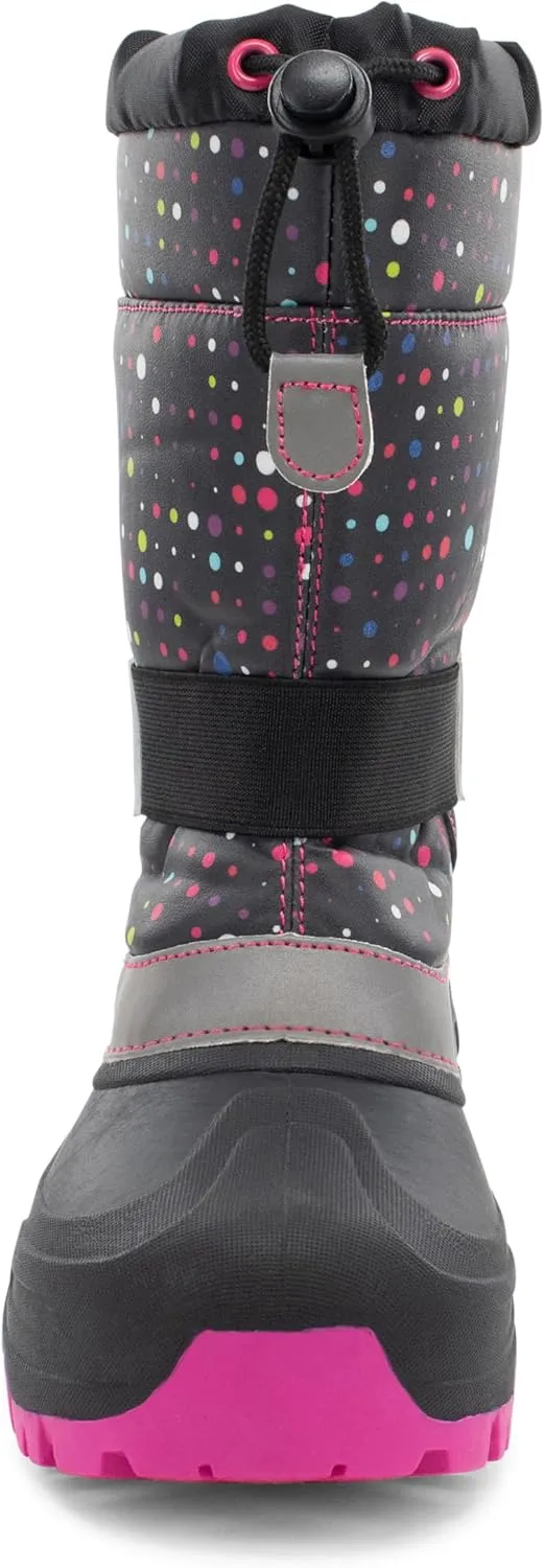 Western Chief Kids Blizzard Youth Snow Boots  Waterproof, Insulated, Warm, & Reflective Winter Boots for Girls & Boys  Cold Weather Snow Boots for Kids