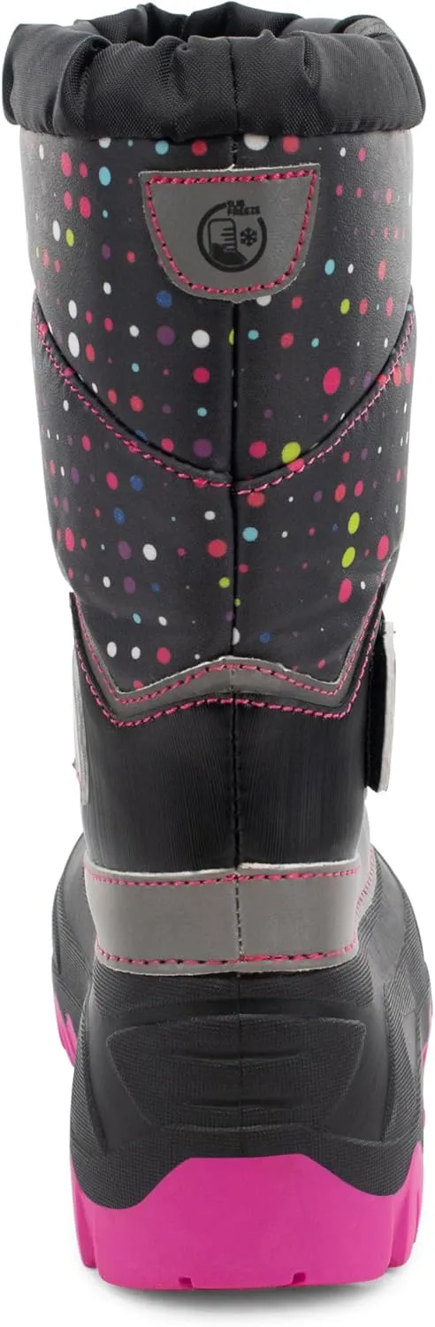 Western Chief Kids Blizzard Youth Snow Boots  Waterproof, Insulated, Warm, & Reflective Winter Boots for Girls & Boys  Cold Weather Snow Boots for Kids
